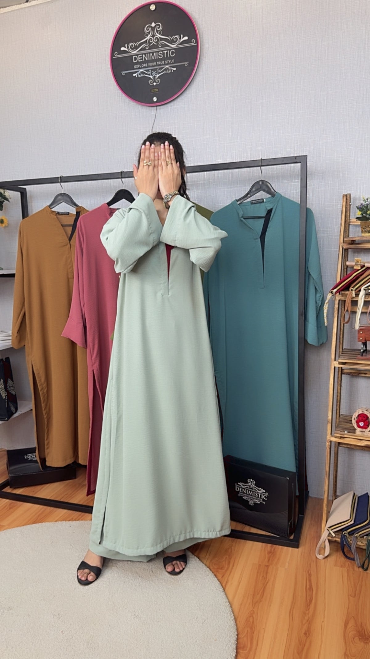 Sage Grace Contrast Kaftan