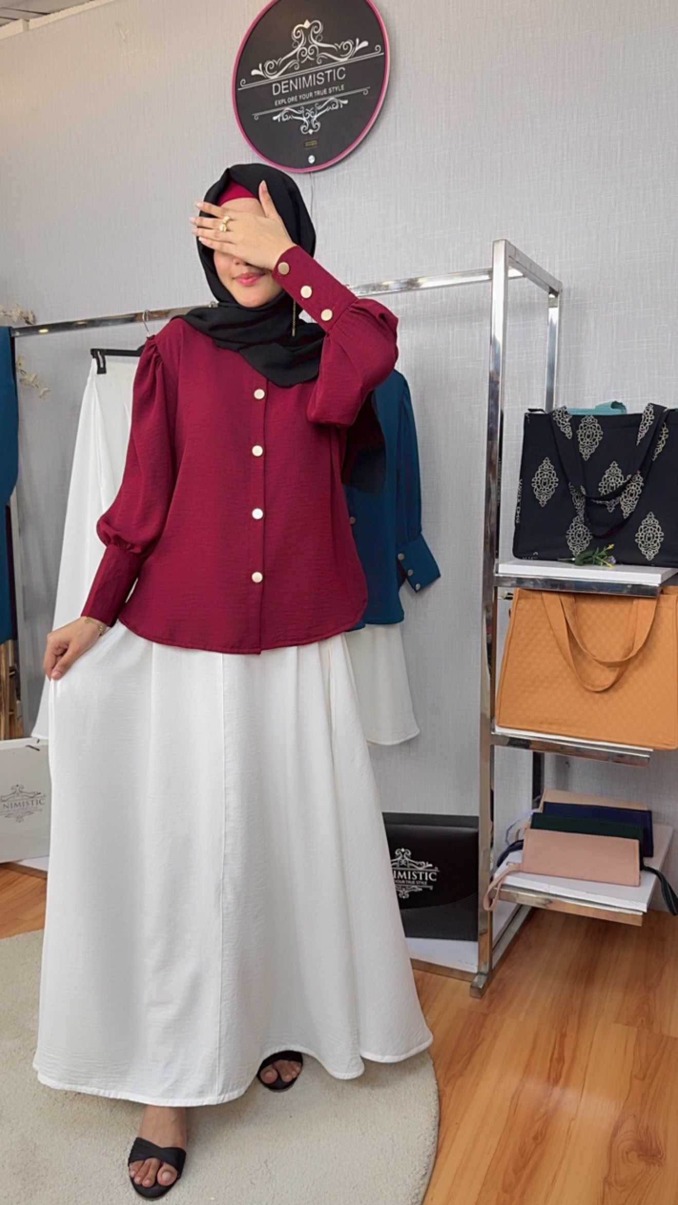 Elegant Buttoned Modest Co-Ord Set