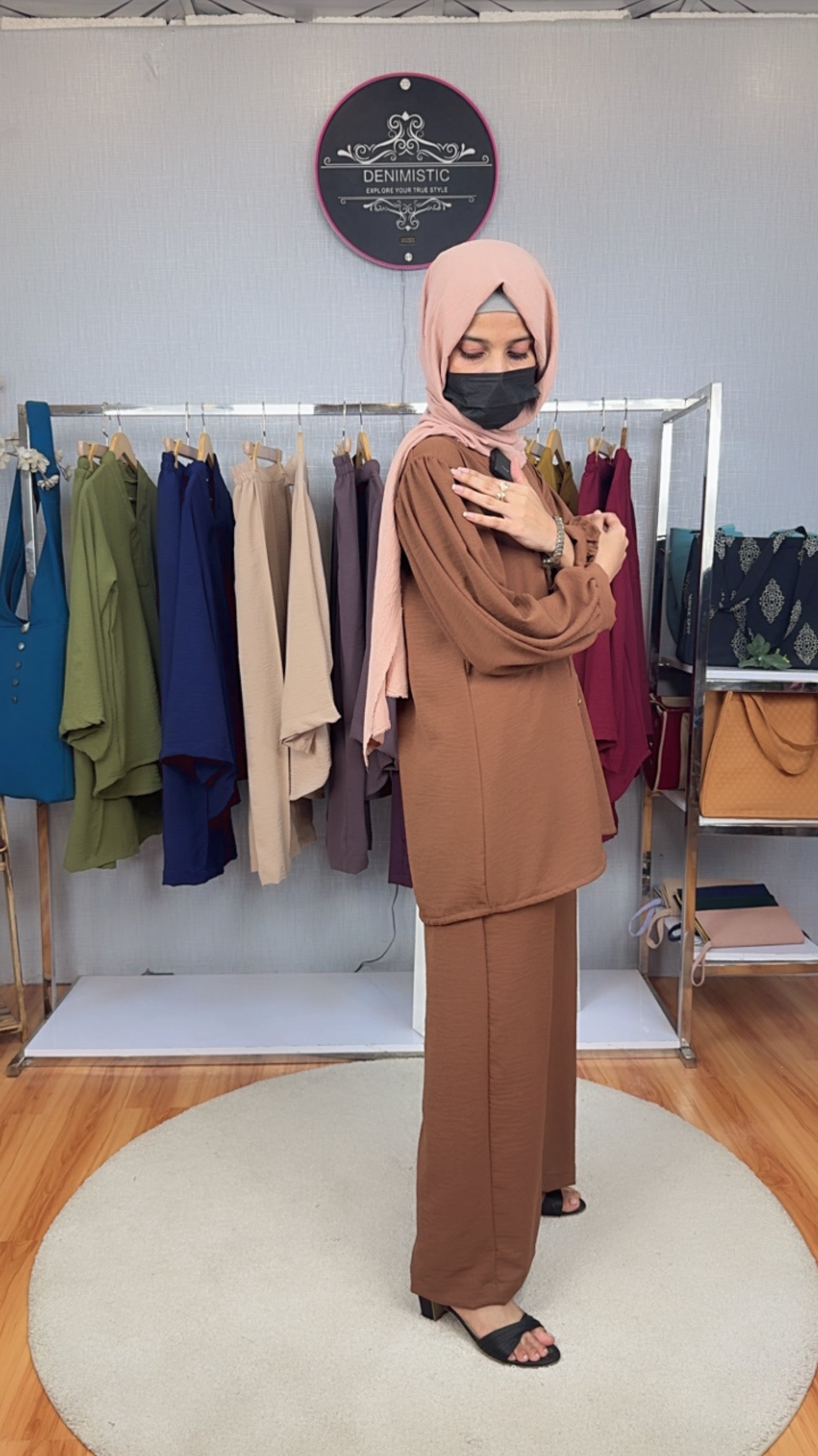 Elegant Mocha Modest Co-Ord Set