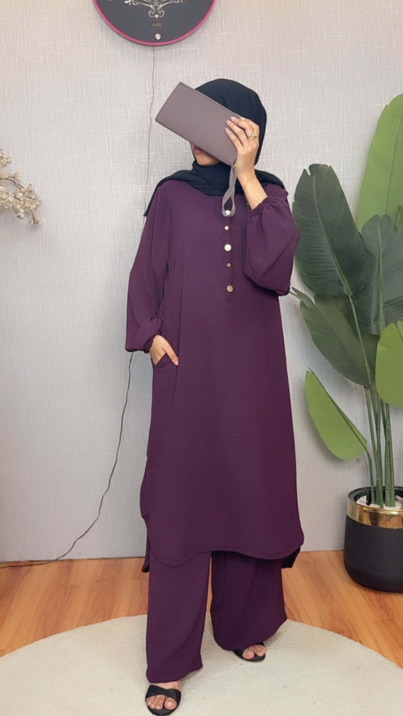 Plum Elegance Modest Co-Ord Set