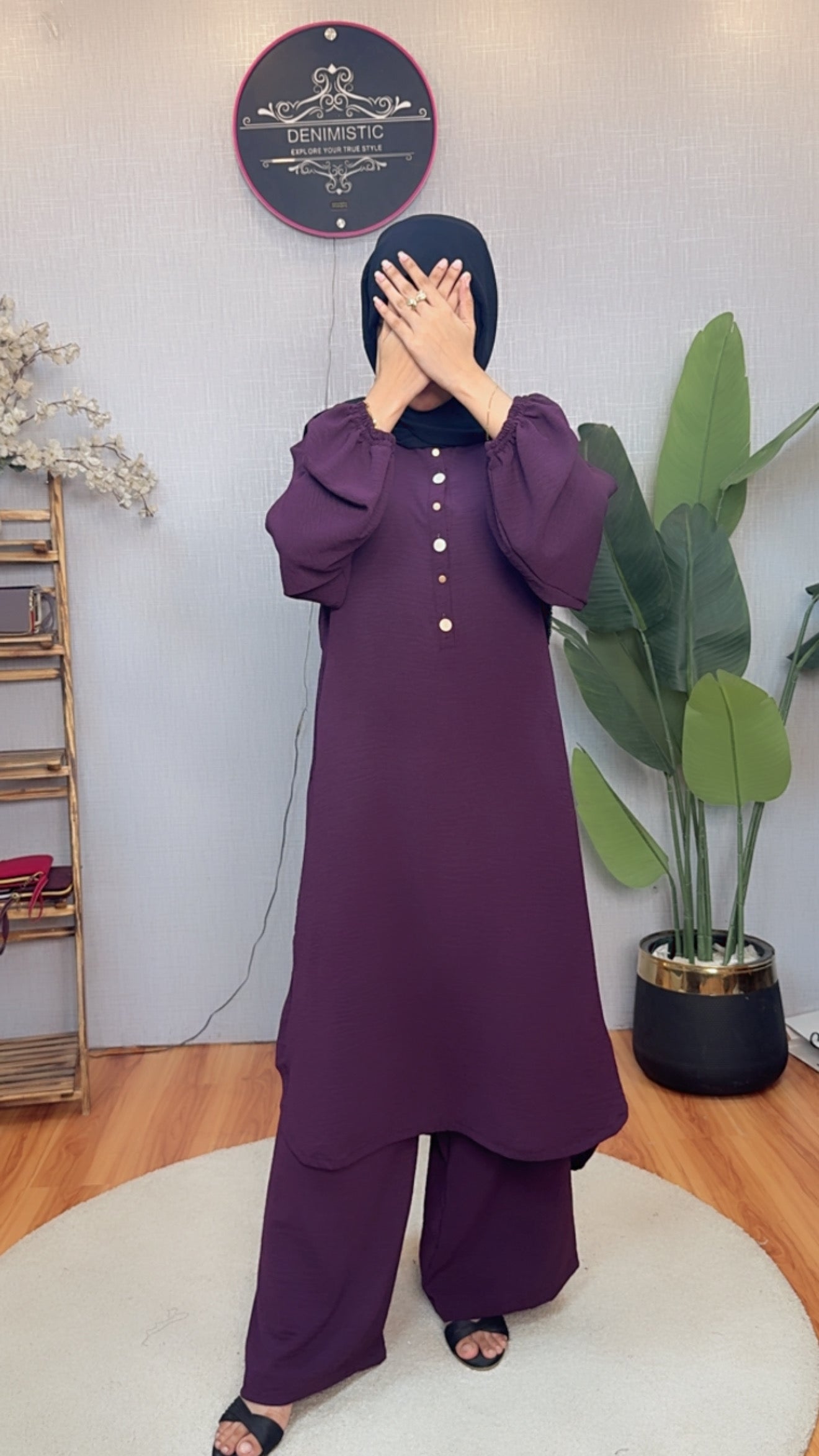 Plum Elegance Modest Co-Ord Set
