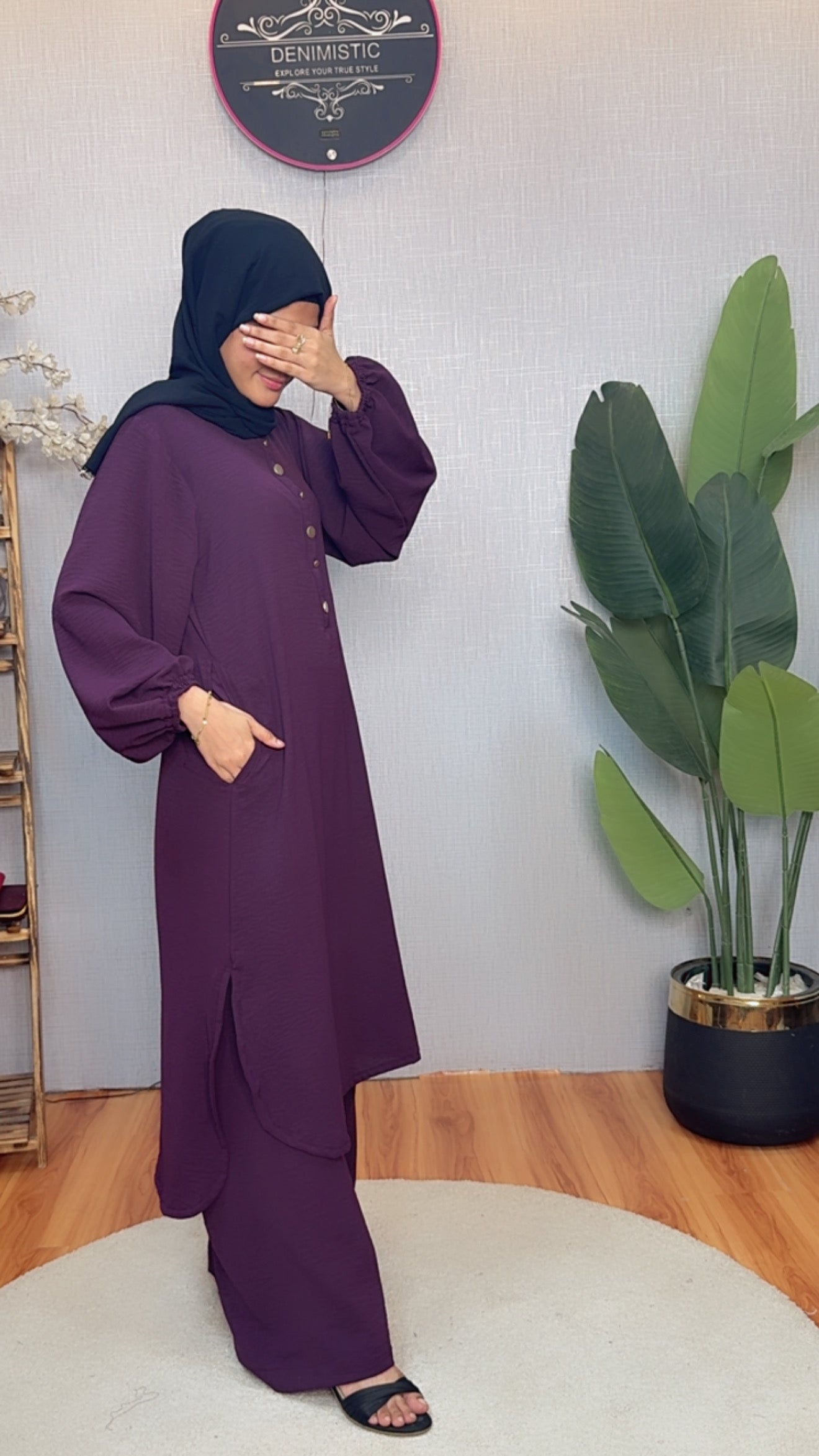 Plum Elegance Modest Co-Ord Set
