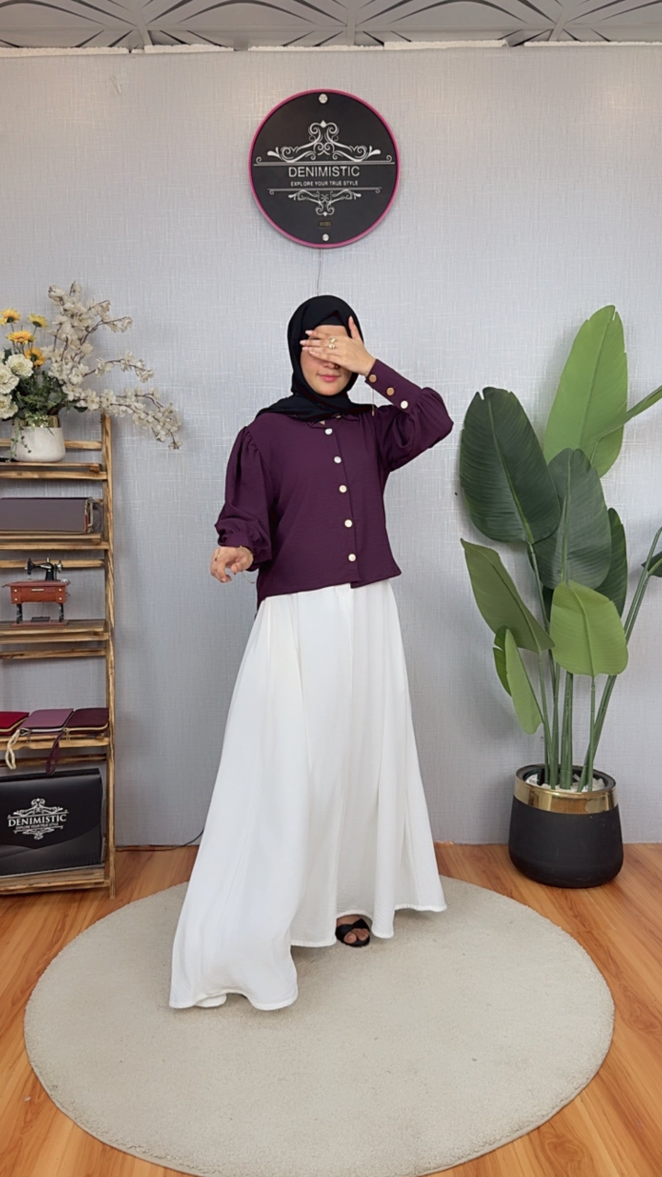 Elegant Buttoned Modest Co-Ord Set