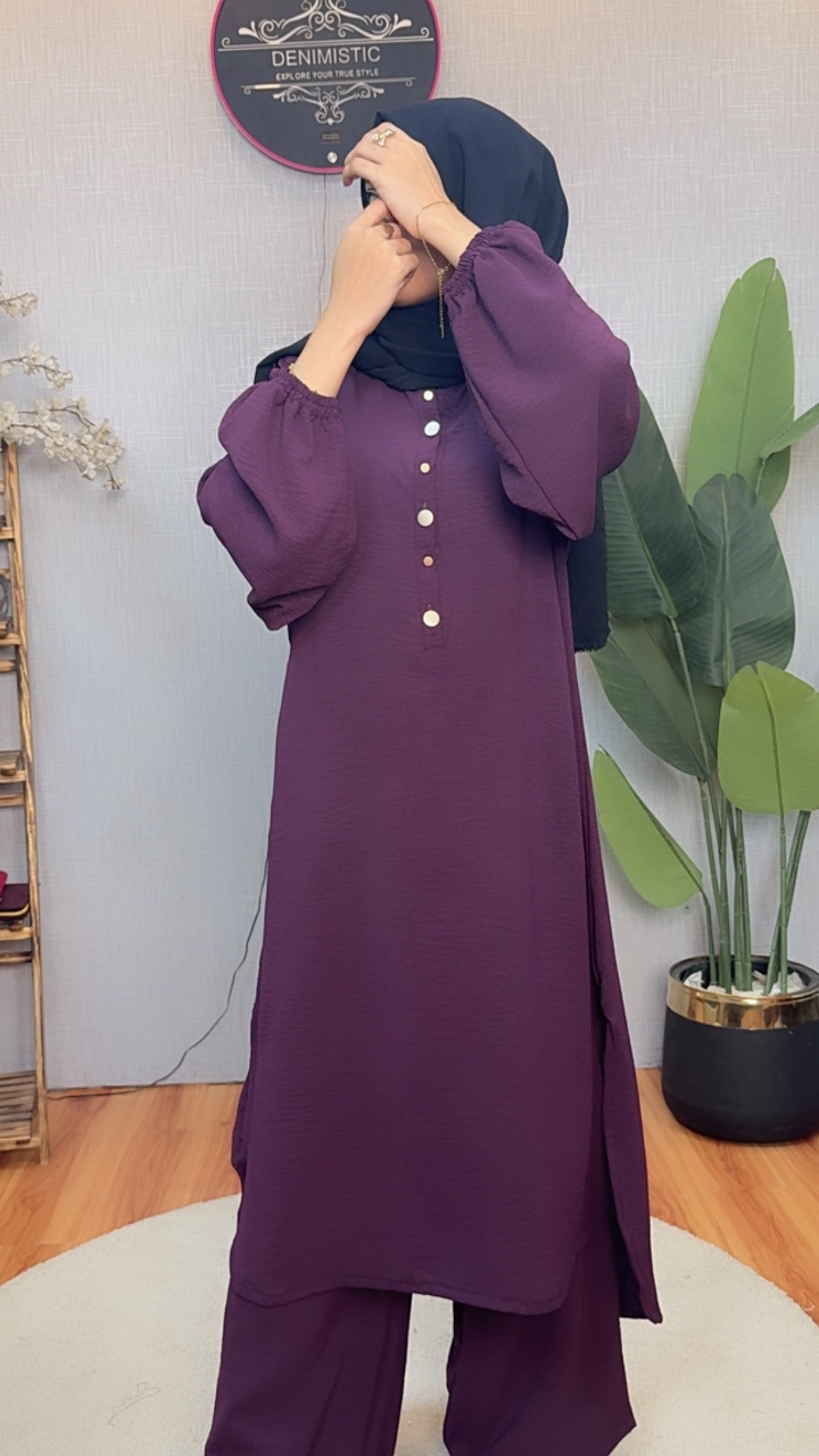 Plum Elegance Modest Co-Ord Set