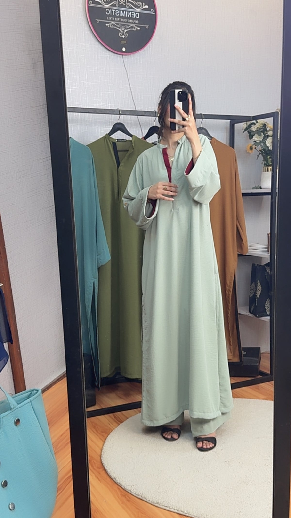 Sage Grace Contrast Kaftan