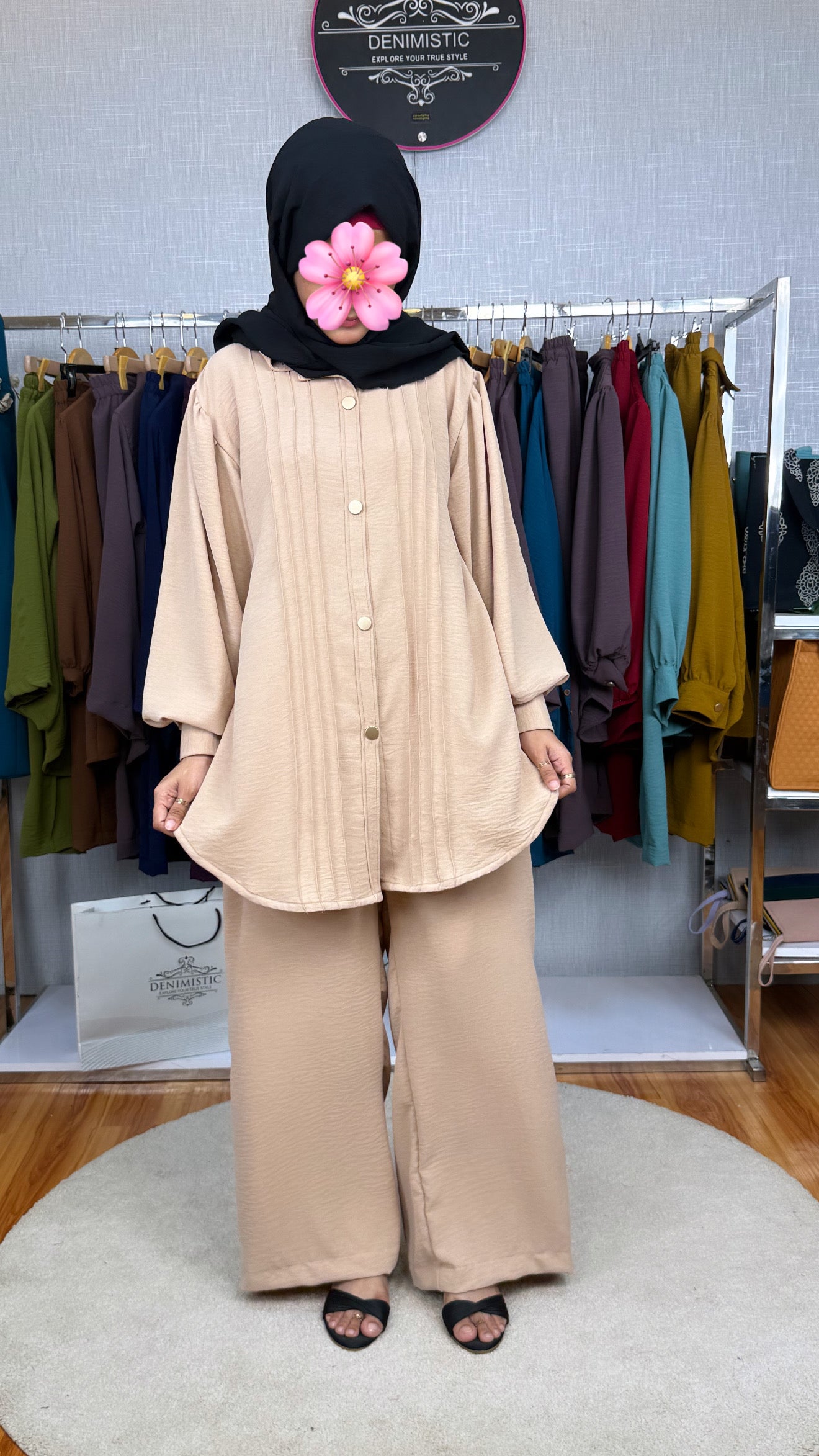 Soft Sand Modest Co-Ord Set