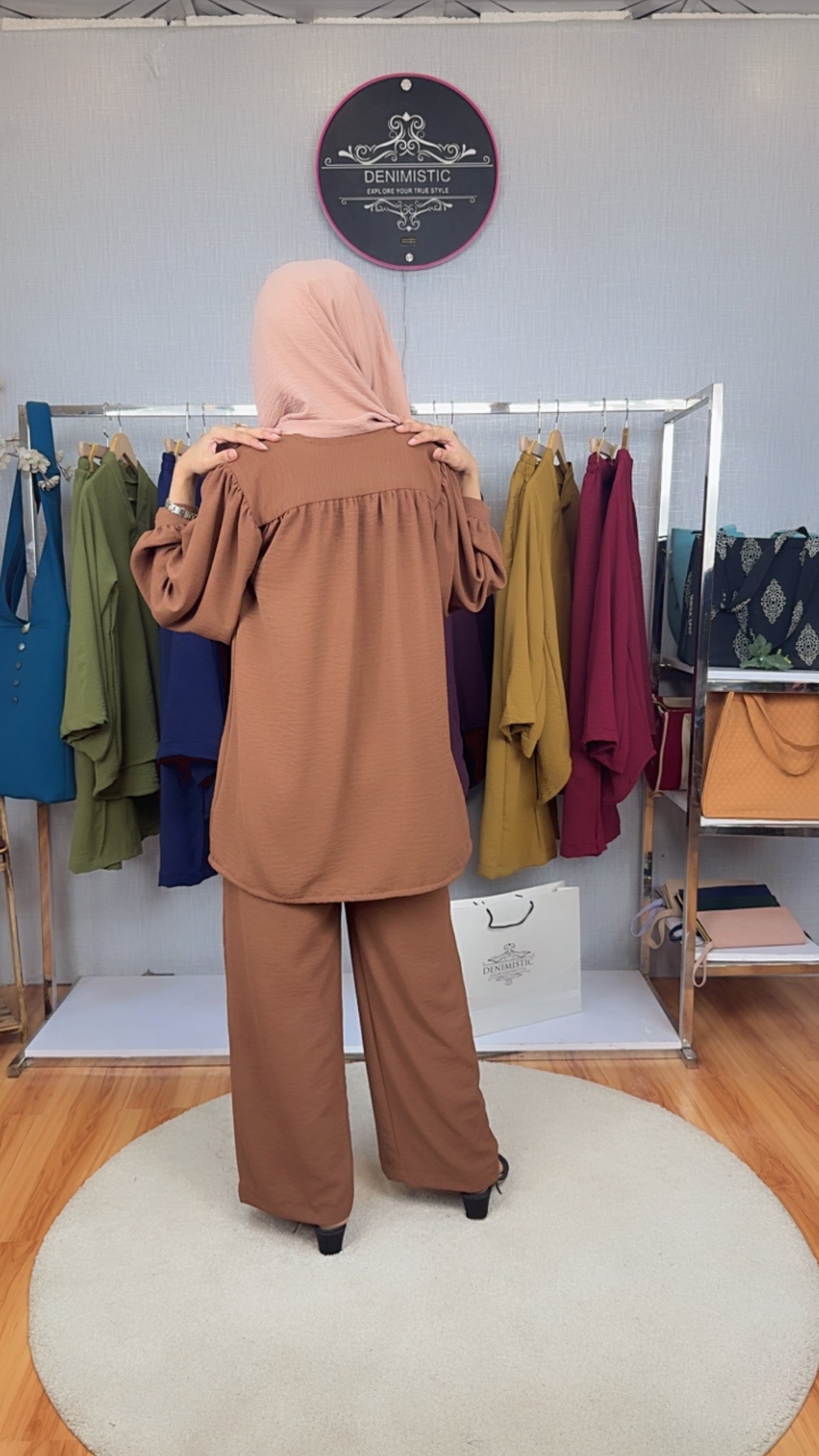 Elegant Mocha Modest Co-Ord Set