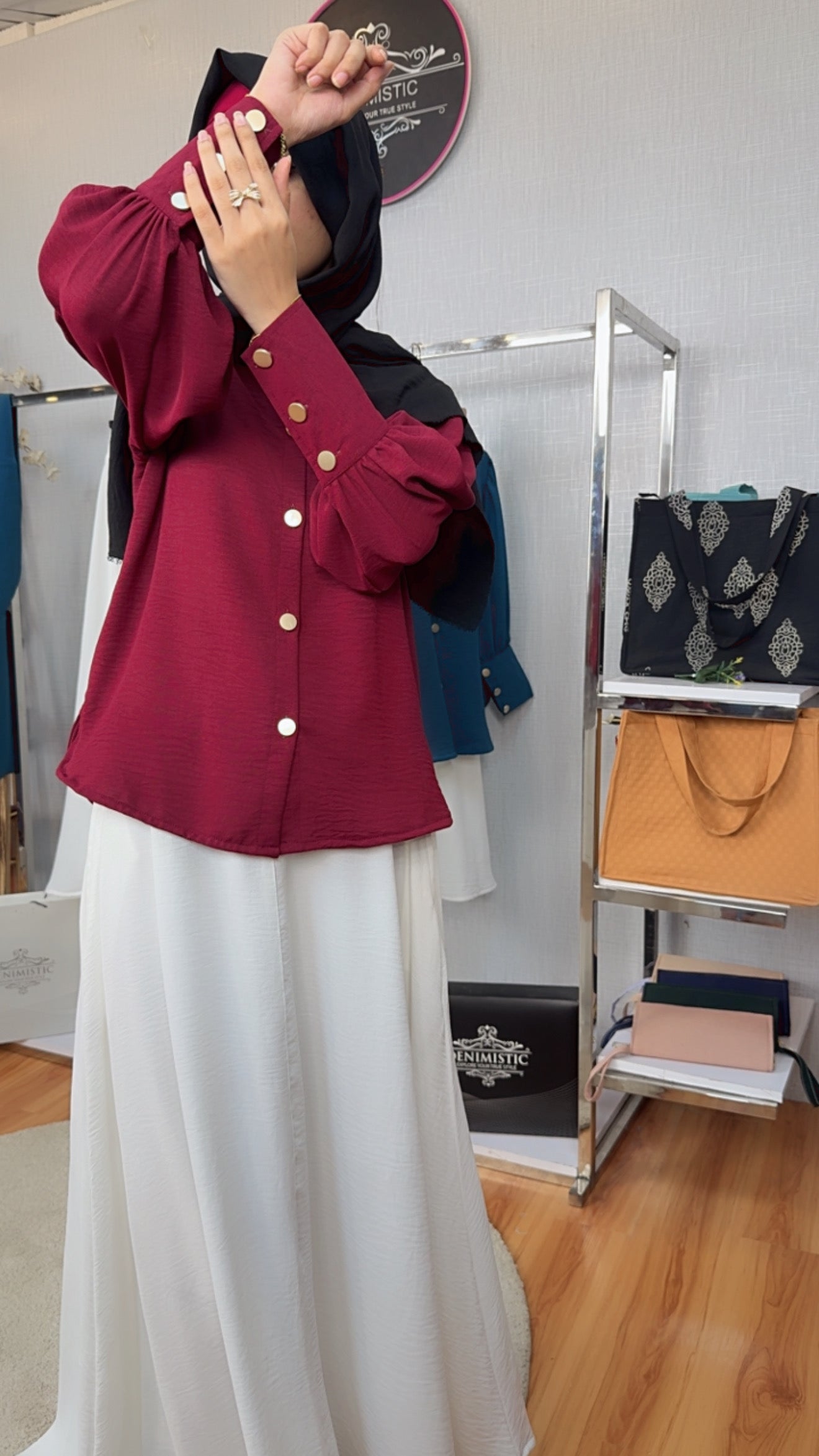 Elegant Buttoned Modest Co-Ord Set
