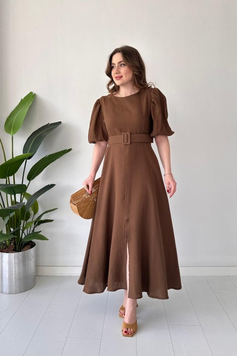 Belted Muslim dress
